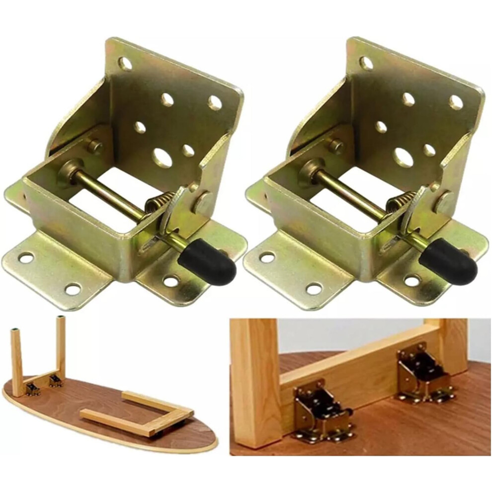 Ï¼1 Pairï¼90 Degree Self-Locking Folding Table Leg Extension Foldable Telescopic Hidden Shelf Bracket For Desk Bed Hinges 9469042683885