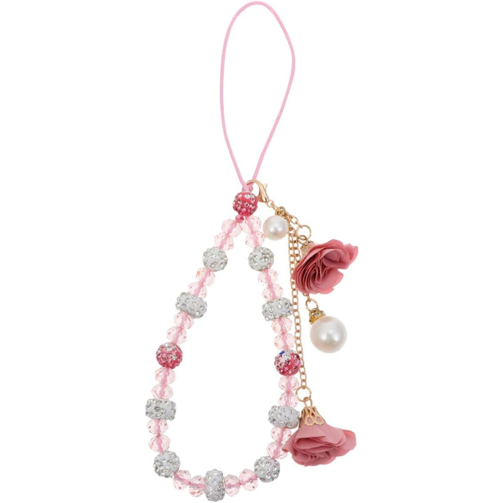 Cell Phone Lucky Charm - Crystal Cell Phone Lucky Charm With Flower Pendant Non-Slip Cell Phone Lucky Charm Cell Phone Lucky Charm Pink 9469042684431