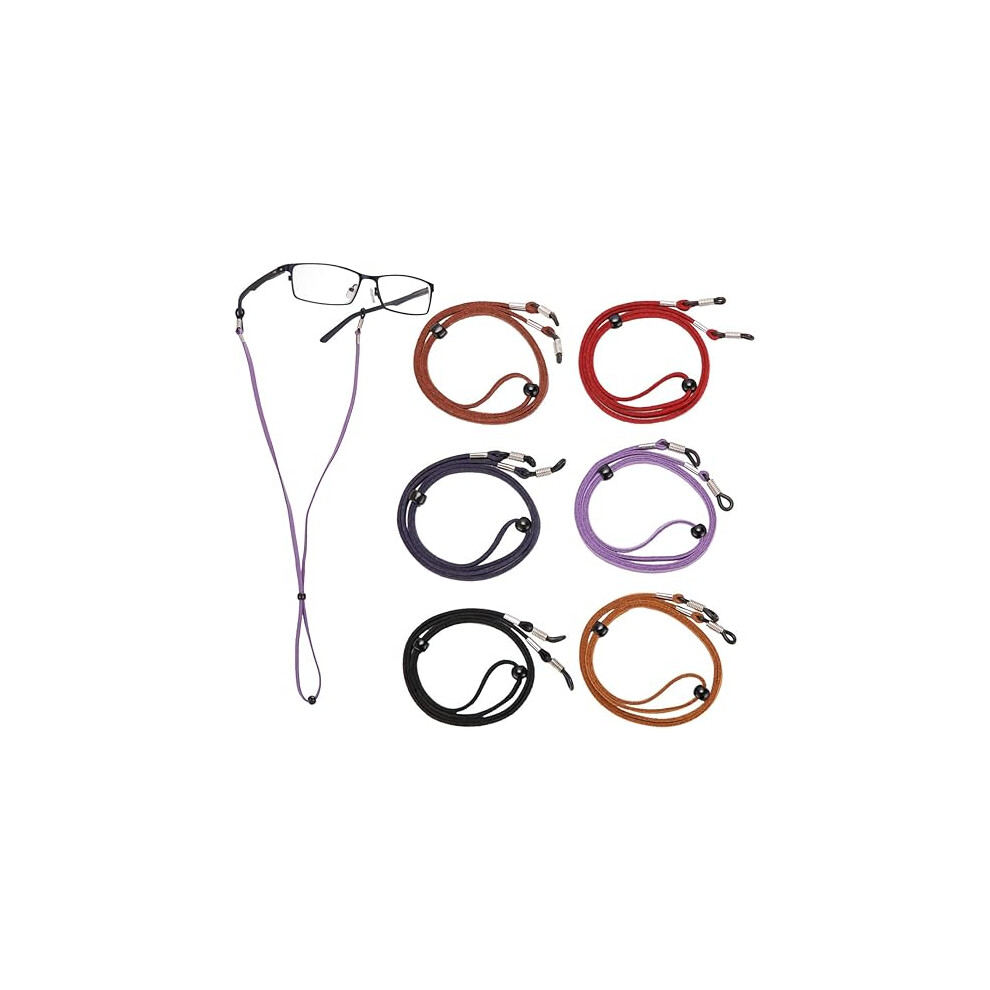 Lifeasy 6 Pcs Glasses Cords Men's Glasses Cord Women's Glasses String Glasses Strap Eyeglasses Strap Eyeglasses Chain Glasses Cord Adjustable Glasses Cord Uni