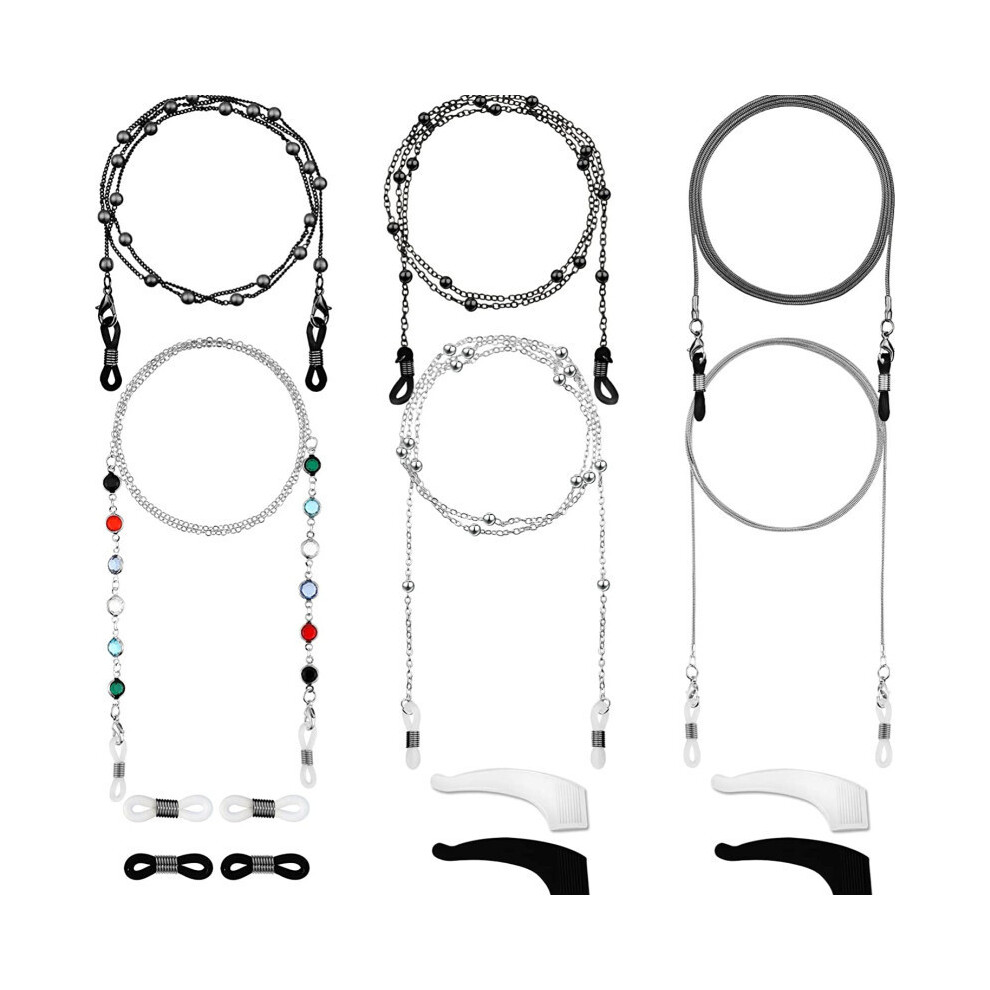 Lifeasy 6 Pieces Glasses Chains Stylish Glasses Retainer Beads Glasses Strap Holder Six Different Styles