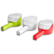 Set van 3 afsluitclips, keukenclips, zakclips, snackdispenser, versheidsclips, zakclips, afsluitclips, clipvergrendeling, zakclips