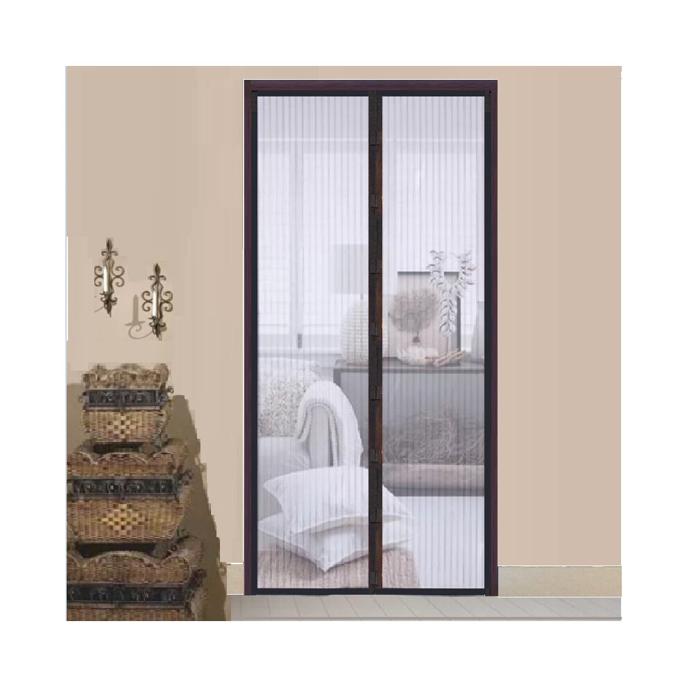 Mosquito Net Magnetic Door 90X210cm, Black Mosquito Repellent Curtain Self-Closing Adhesive Strip Ultra Fine Mesh Easy Tool-Free Installation For Chil 9469042686381