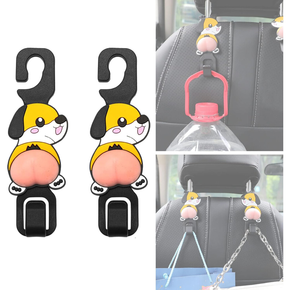 2Pcs Car Headrest Hooks, Car Hook, Car Headrest Hook, Car Rear Seat Headrest Organizer Universal Headrest Mount Storage 9469042687043