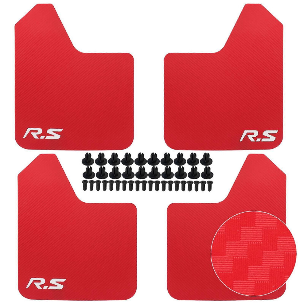 (4Pcs-Rs) Mud Flaps Mudflaps Splash Guards Mudguards Fender Flares For Subaru Impreza Wrx Sti Xv Brz Scion Fr-S Forester Sf Sg Sh Sj Sk Xt Red 5014561752143