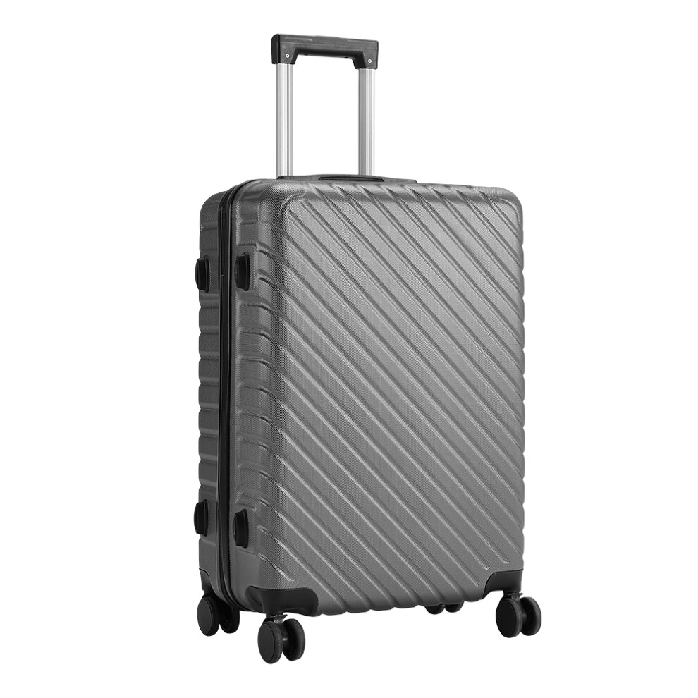 (Silver) 24 Inch Lightweight Hardside Travel Suitcase-image-OPC-PF7MNX7-NEW