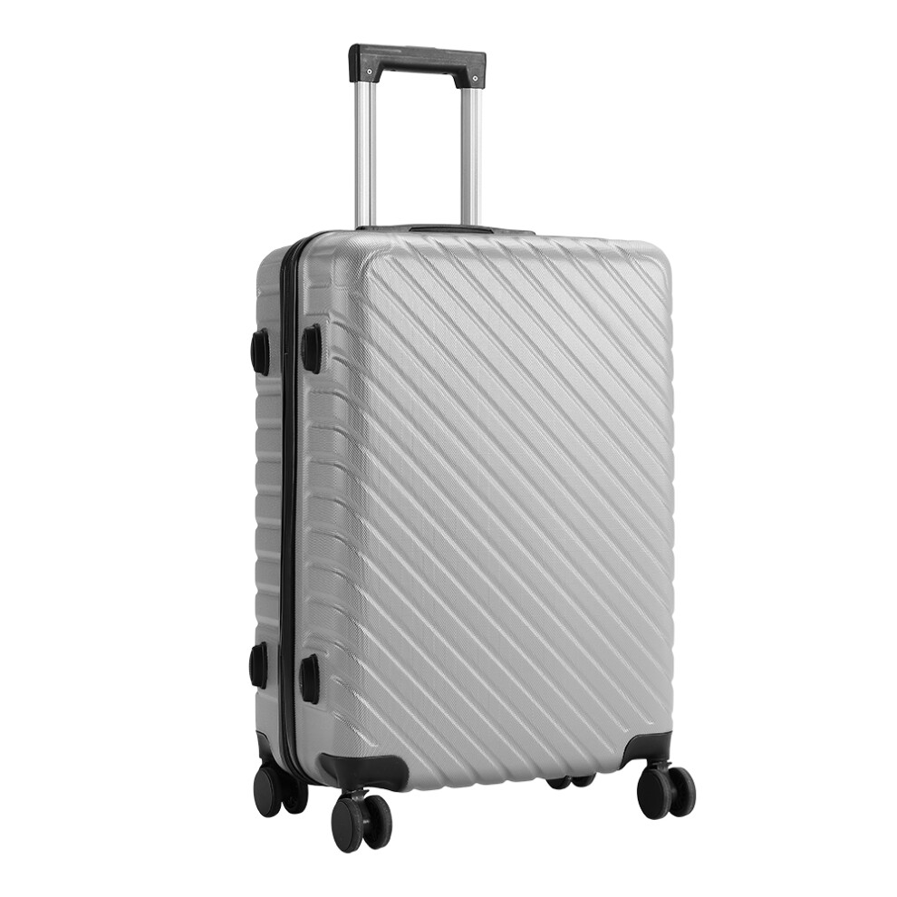 (Grey) 24 Inch Lightweight Hardside Travel Suitcase