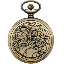 Reloj de Bolsillo Doctor Who con Colgante y Cadena en Estilo Retro, en Color Plata, para Hombre y Vendido en