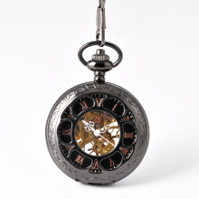 Orologio da tasca da uomo con catena - Orologio da tasca vintage a carica meccanica Orologio da tasca Accessorio per costume Steampunk ferroviario ann