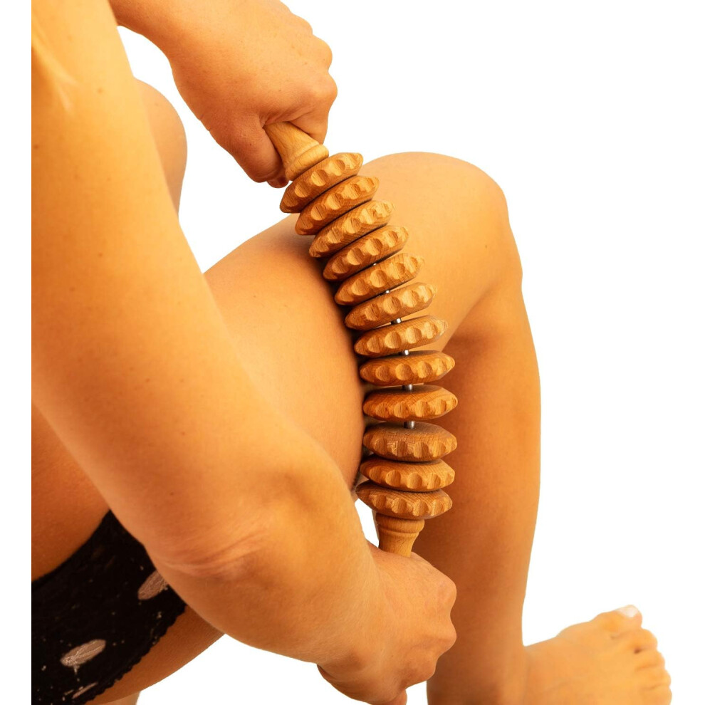 Lifeasy 42 Cm Accessories Anti Cellulite Massager Roller Thigh Massage Device Maderotherapy Wood