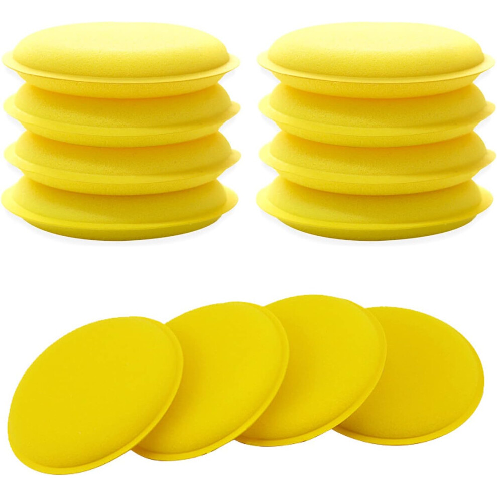 Car Polishing Sponge(Yellow), 12Pcs Car Wax Applicator Pads Microfiber Polishing Pads For Clean Car Vehicle Auto Glass Yellow 9469042691415