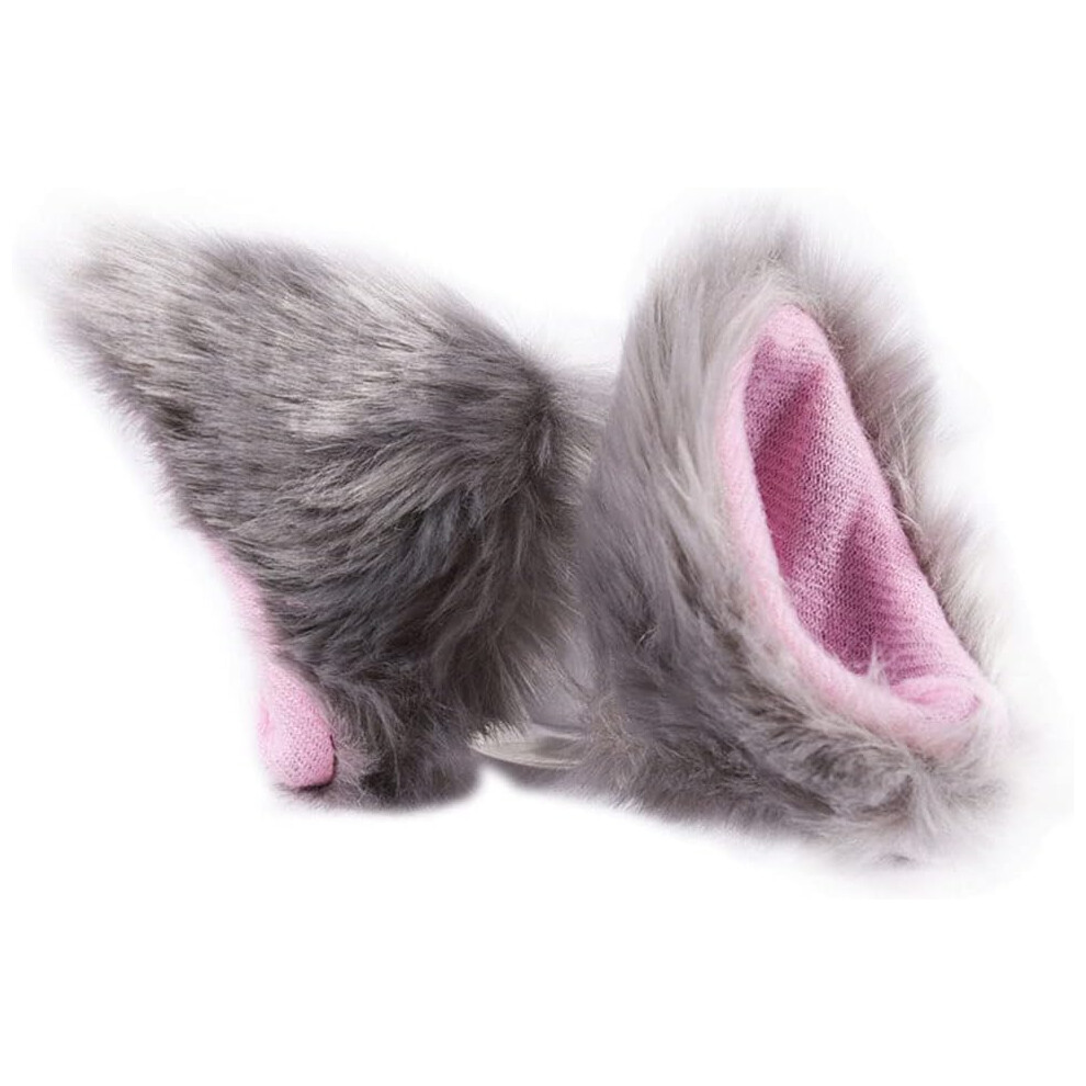 Helmet Accessoriesï¼Grayï¼, Cute Plush Cat Ear Shaped Cat Ear Helmet Decoration Motorcycle Bicycle Helmet Suitable For All Gray 9469042691477
