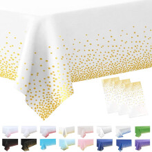 manteles desechables de Halloween, manteles impermeables, manteles blancos, protecci?n para fiestas, decoraci?n de mesa rectangular, 137 x 274 cm, par