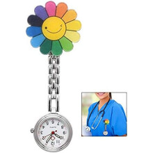 Reloj de enfermera con clip (20 mm), reloj de enfermera de cuarzo resistente al agua para hombres, mujeres, m?dicos y enfermeras, color plateado