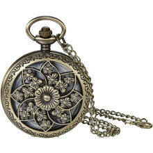 Orologio da tasca analogico al quarzo retrò da donna con catena regalo