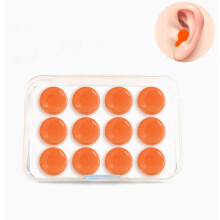Tappi per le orecchie (arancione), 6 paia di tappi per le orecchie in silicone, modellabili, riutilizzabili per dormire, annullamento del rumore, nuot