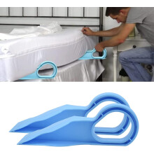 (Blue, 25cm) Easy-to-use, 2-piece mattress lifter, ergonomically designed for easy changing of sheets and quick putting on of sheets.