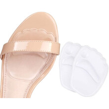 2 pairs, half insoles, silicone self-adhesive insoles Too big for day and night non-slip soles Women's high heel insoles