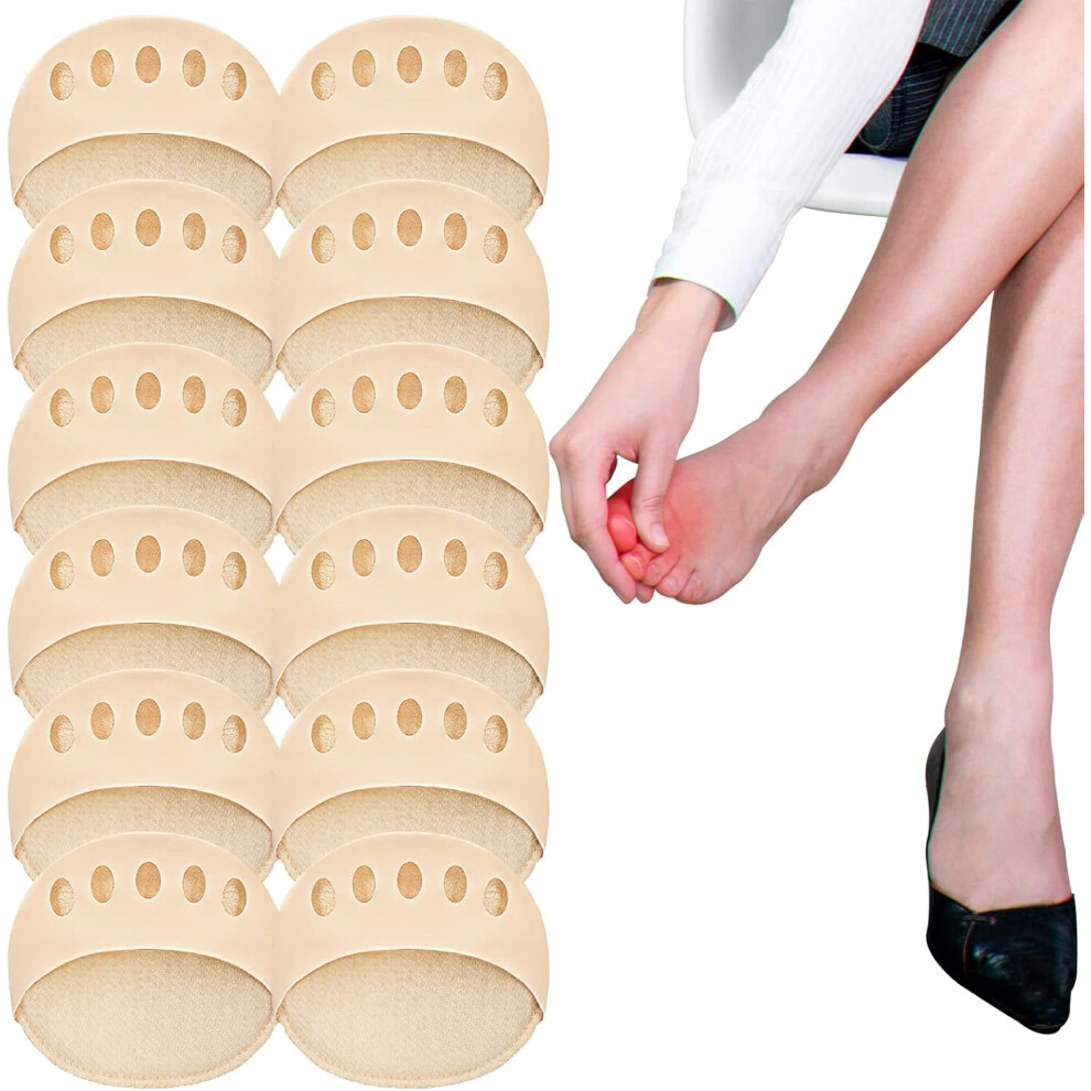 Lifeasy 6 Pairs Of Forefoot Pads For Women, Metatarsal Pads, Breathable And Sweat-Absorbent Fabric In The Heel Area, Reusable And Relieve Metatarsal Pain.