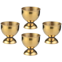 Gold - Set of 4 stainless steel egg cups, creative egg holder, egg holder, egg holder, egg cups, tableware