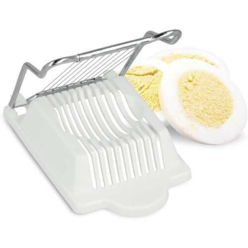 OFKPO Coupe-Oeufs, Trancheuse Qui Divise les Oeufs Durs en 6 Segments Égaux en Une Seule Action