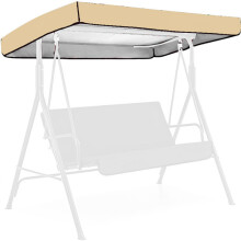 (Maße: 191x120x23cm, Farbe: Beige) Schaukeln, 3-Sitzer-Schaukeln, Dachschaukeln, wasserdichte Schaukeln für Garten und Terrasse faltbar