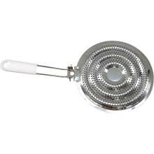 White, 1 Piece Heat Diffuser for Electric Stove, Hob Accessory, Stainless Steel, 20.5cm