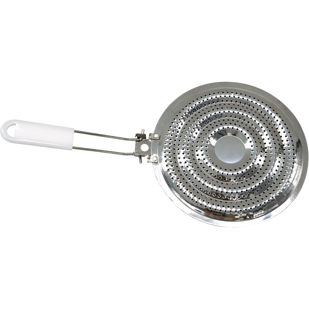 Diffuseur de chaleur blanc 1 pièce pour cuisinière électrique, accessoire de table de cuisson, acier inoxydable, 20,5 cm