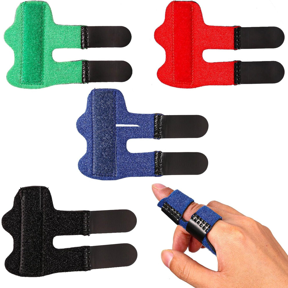 Lifeasy 4 Pieces Finger Splint Orthotics For Extension Arthritis Mallet Adjustable Finger Brace Protective Sleeves Orthopedic Brace For Pain Relief Finger Sup