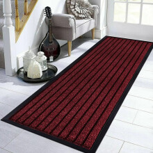 (Red, 40x60cm) Rubber Door Mats Non-Slip Dirt Trapper Heavy Duty