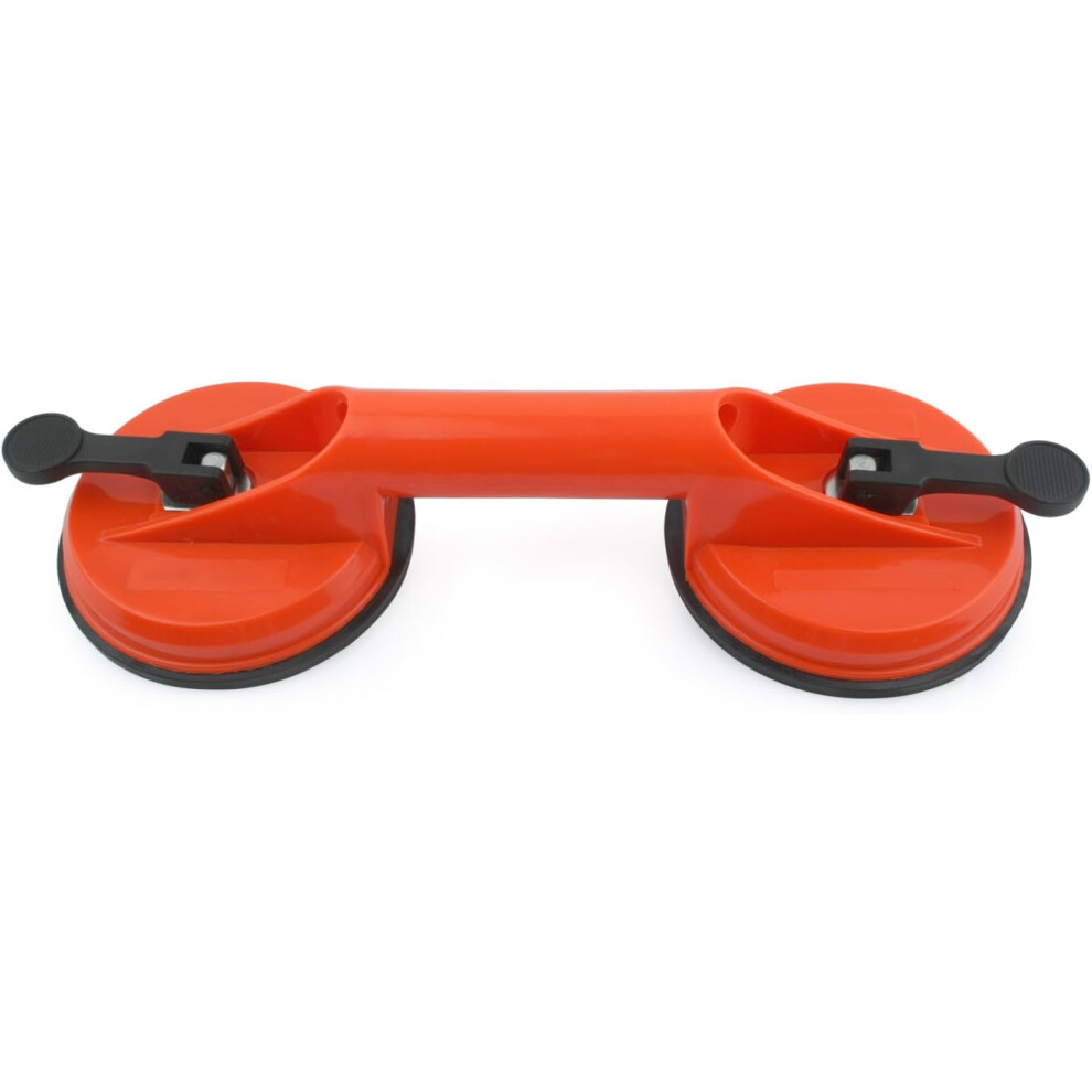 1X Suction Cup Handle, 60Kg Suction Cup Lifting Capacity, Double Glass Suction Cups With 2 Suction Cups - Orange 9469042697523