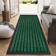(Green, 50x90cm) Rubber Door Mats Non-Slip Dirt Trapper Heavy Duty