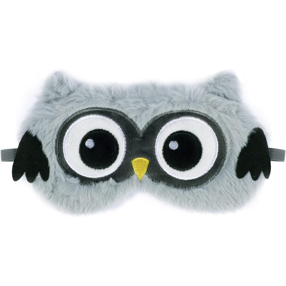 Lifeasy Gray (19 11Cm, )Plush Sleep Masks, 3D Fluffy Sleep Mask Child Cute Funny Cartoon Sleeping Mask For Child Adult Sleeping Nap