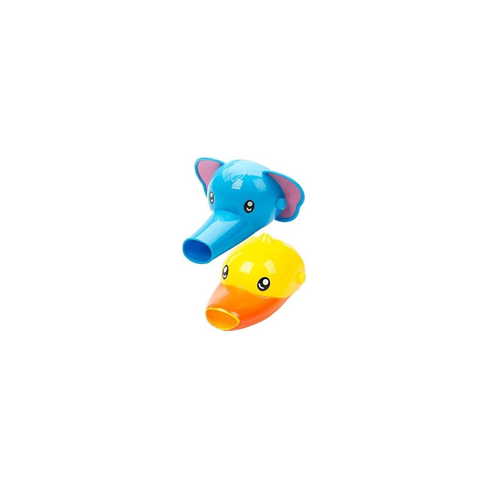 (Elephant + Ducks) Extension Faucet For Kids Baby Children - Set Of 2 Animal Extension Faucet, Hand Washing Sink Funny Faucet Lifeasy