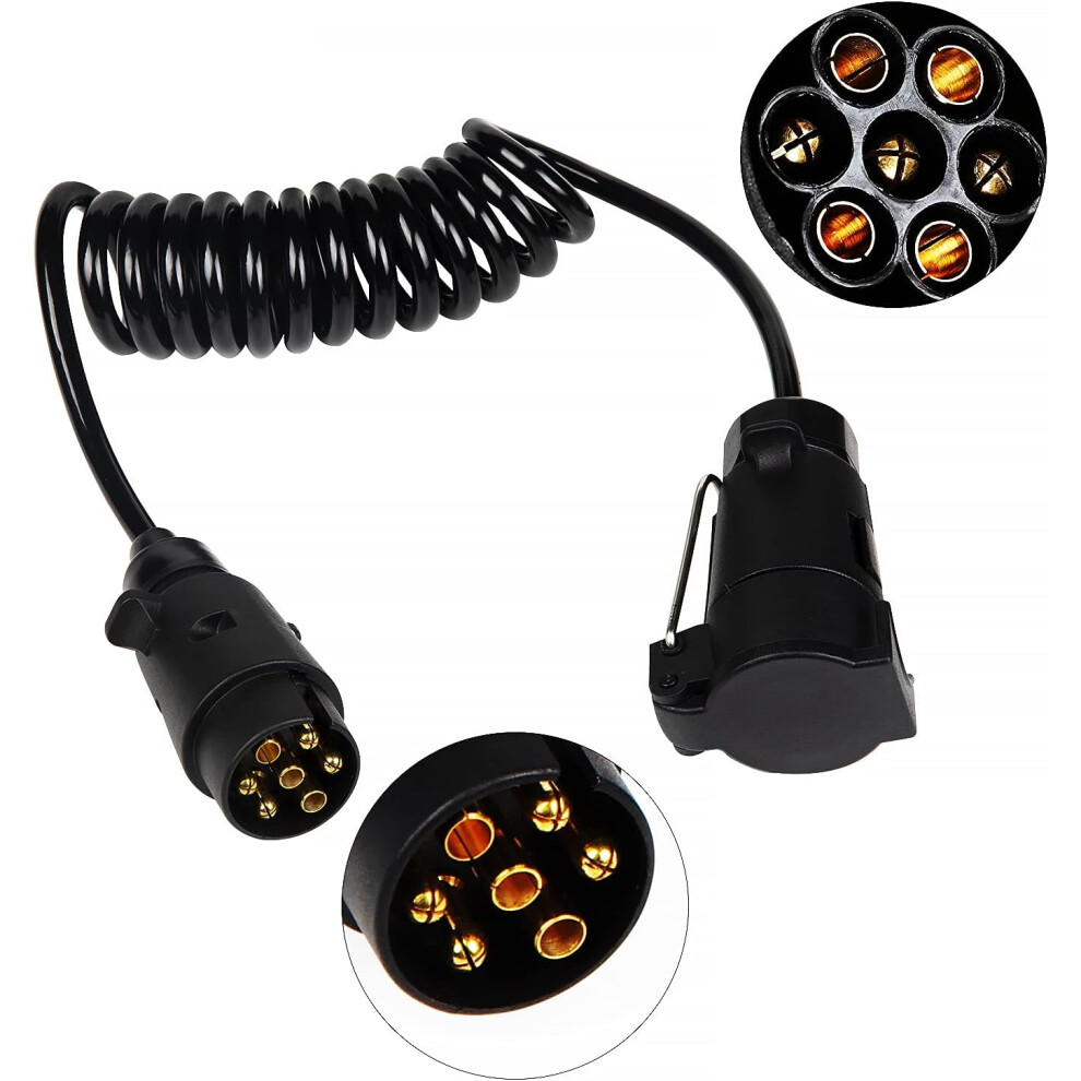 Trailer Extension Cables 7-7Pin 3M Wiring Caravan Socket Extension Spiral Cable For Vehicles 9469042699794