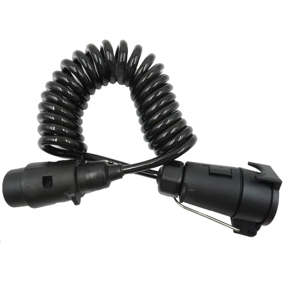 Trailer Extension Cord 7 Pin 2M Spiral Extension Cable Extension Cord Trailer Plug Wiring Spring Cable Connector Plug By Caravan Truck Rv Tractor Car 9469042699800