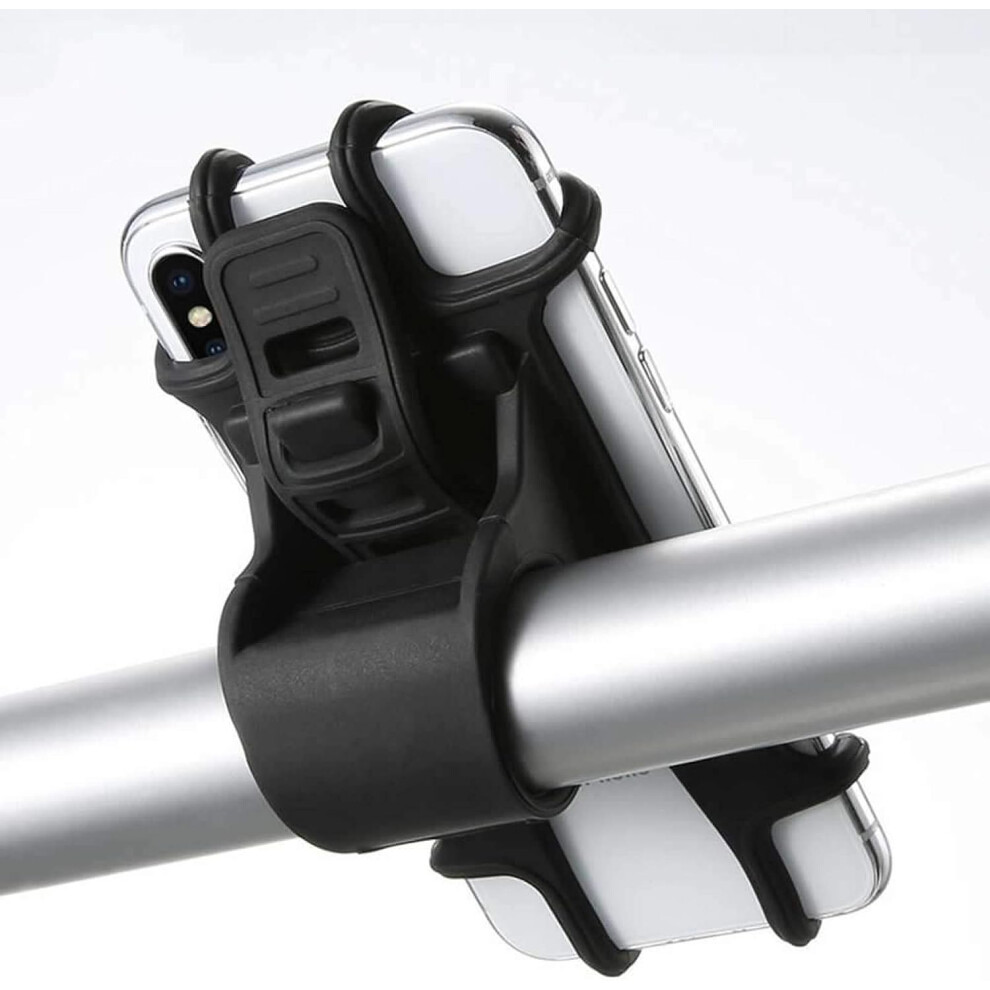 Universal Bike Phone Holder, Silicone Bike Phone Holder, Universal Motorcycle Stem Mount Compatible For 4-6.2 Inch Smartphone 9469042699909