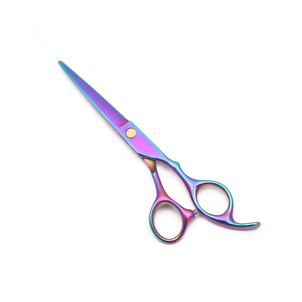 Photos - Shears & Haircut 6 Inch Professional Hairdressing Scissors - Sharp Blades - For Women/Men/Kids - 420C Stainless Steel - Rainbow Color (A)