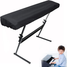 (88 tasti) Copertura protettiva per tastiera di pianoforte con chiusura a coulisse, copertura antipolvere nera per pianoforte digitale, per pianoforte