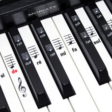 Adesivi per note pianoforte + tastiera per 49 - 61 - 76 - 88 tasti + kit completo premium per tasti neri + bianchi - DO-RE-MI-FA-SOL-LA-SI -