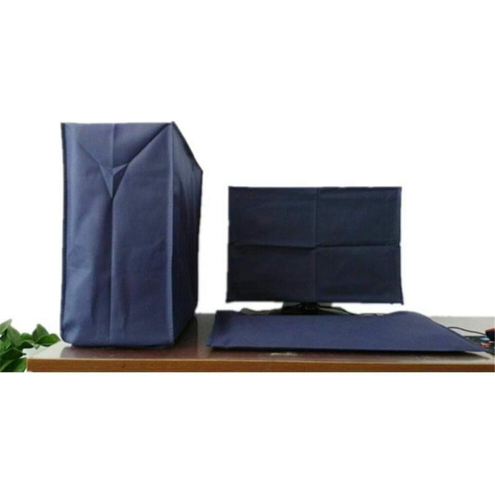 3 Pieces Set Protective Cover For Desktop Computer, Protective Cover For Cpu Monitor Computer Pc Keyboard Tower Dustproof Case (19 Inch) 9113374504508