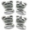 4er-Set Duschtürrollen – zwei Räder – oval – Schmetterlingsform (25 mm) 3