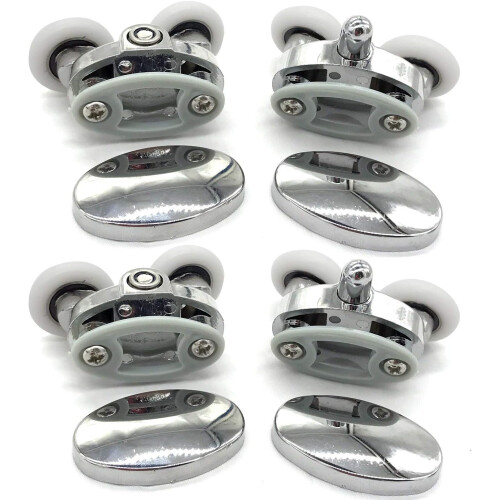 4er-Set Duschtürrollen – zwei Räder – oval – Schmetterlingsform (25 mm) 2