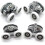 4er-Set Duschtürrollen – zwei Räder – oval – Schmetterlingsform (25 mm) 1