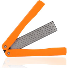 Knife Sharpener Diamond Whetstone Double Sided Knife Sharpener, 400/600 Grit Professional Knife Sharpener Folding Pocket Whetstone Manual Sharpener