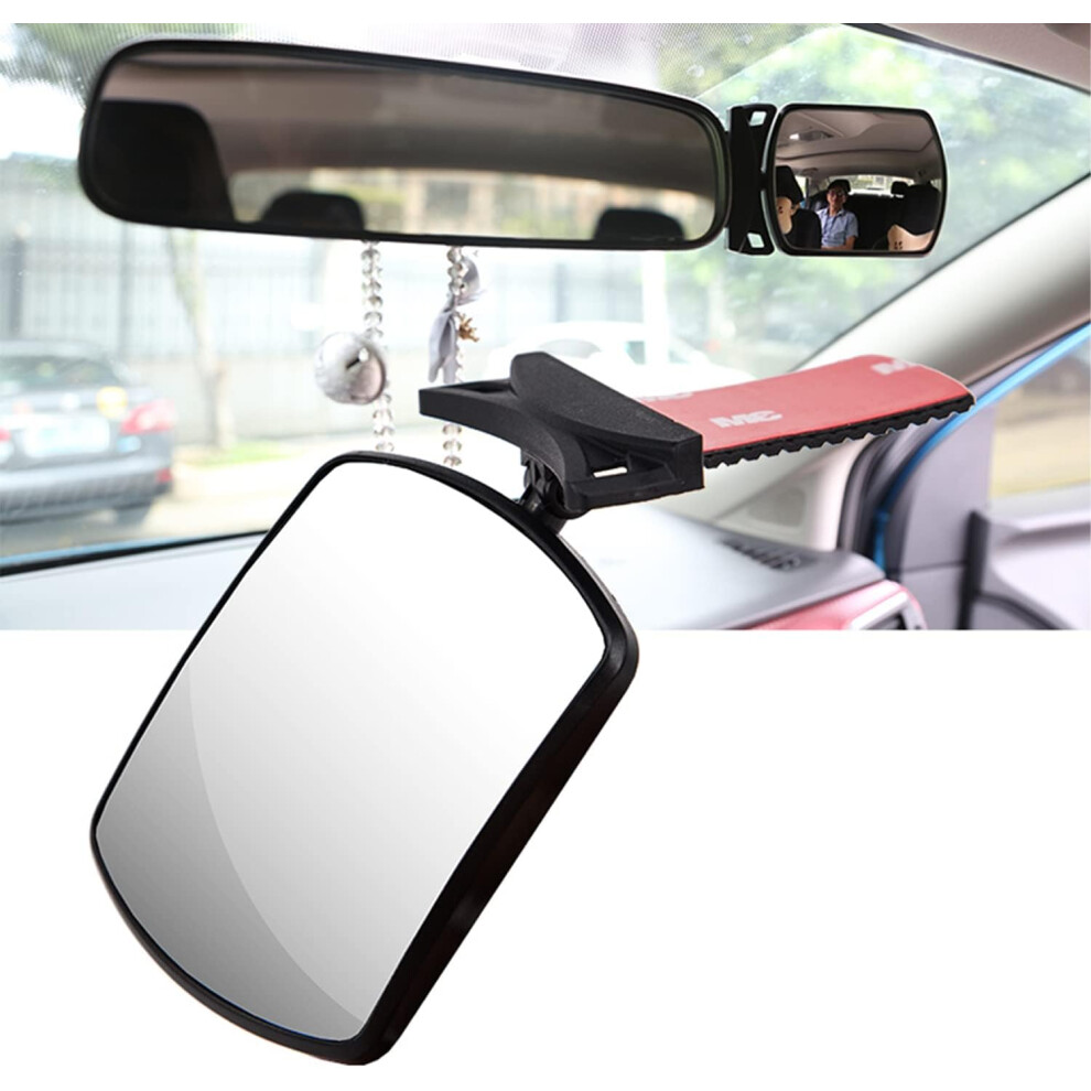 Lifeasy Baby Car Mirror, Shatterproof Baby Car Mirror, Baby Monitor Mirror With 360 Rotation, 8*6Cm, With 3M Viscose For New Parents