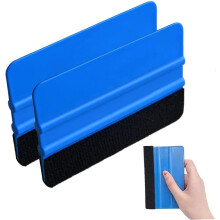 Paquete de 2 escobillas de pl?stico para coche para pegatinas, pel?cula de vinilo suave, herramienta para tintado de ventanas, raspador de borde de fi