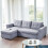 Living And Home 3-Seater Upholstered Corner Sofa Bed with Storage 2