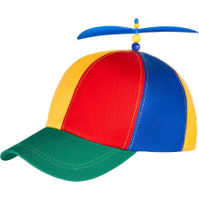 Cappellino con elica colorato - Cappellino con elicottero - Cappellino con elica - Cappellino da baseball per adulti e bambini - Taglia regolabile