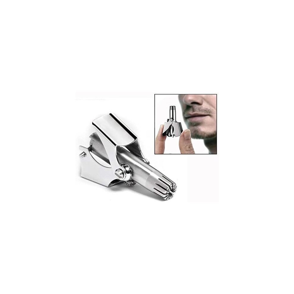 Lifeasy Nose Hair Trimmer, Stainless Steel Manual Nose Hair Trimmer And Ear Cleaning Portable Tool