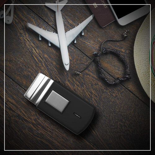 Travel Electric Shaver - Black/Silver 1